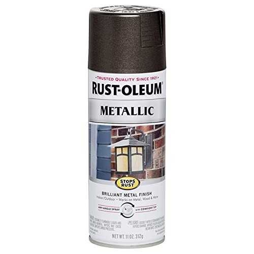 Rust-Oleum 7272830 Stops Rust Metallic Spray Paint 11oz Dark Bronze MultiPurpose