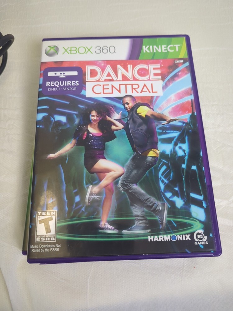 Microsoft Xbox 360 Kinect Motion Sensor Bar Black & 3 games bundle Dance Central