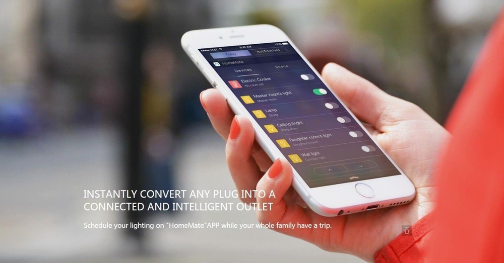 Brand New Mini WiFi Smart Remote Control Timer Switch Power Socket (Maroon)