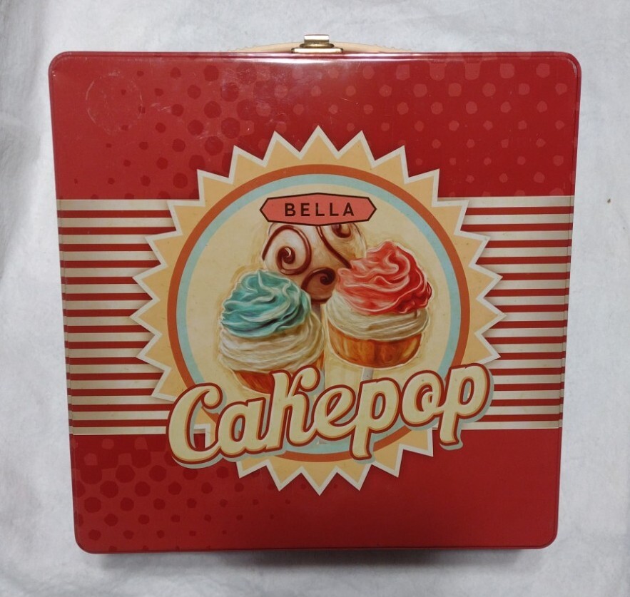 BELLA 12 Cakepop Maker Kit Red Tin Gift Box Set with Handle