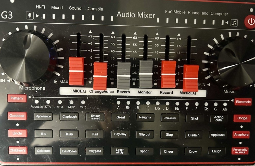 Tenlamp G3 Audio Mixer, Streaming Mobile Phone & Computer