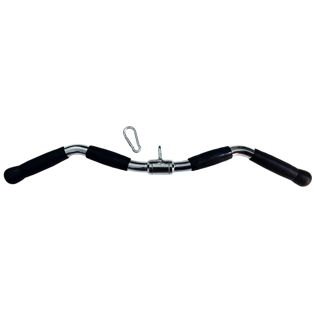 Lat Cable Machine Attachment Curl Pulldown Barbell Revolving Bar, Multi-Exerc...