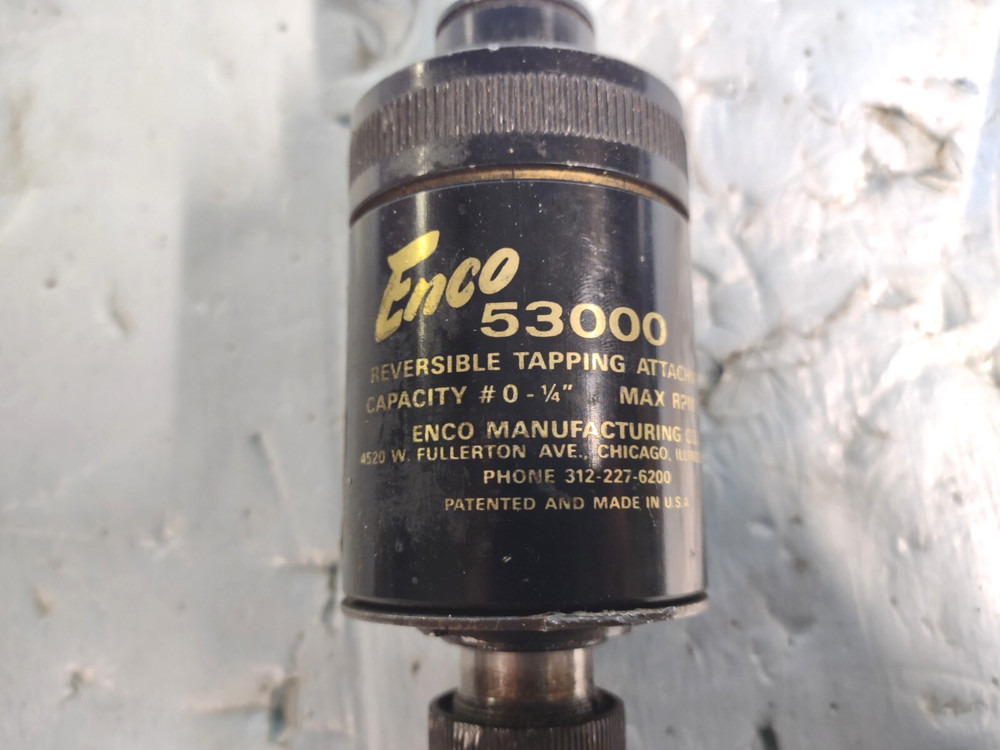Enco 53000 0-1/4" Reversible Tapping Attachment