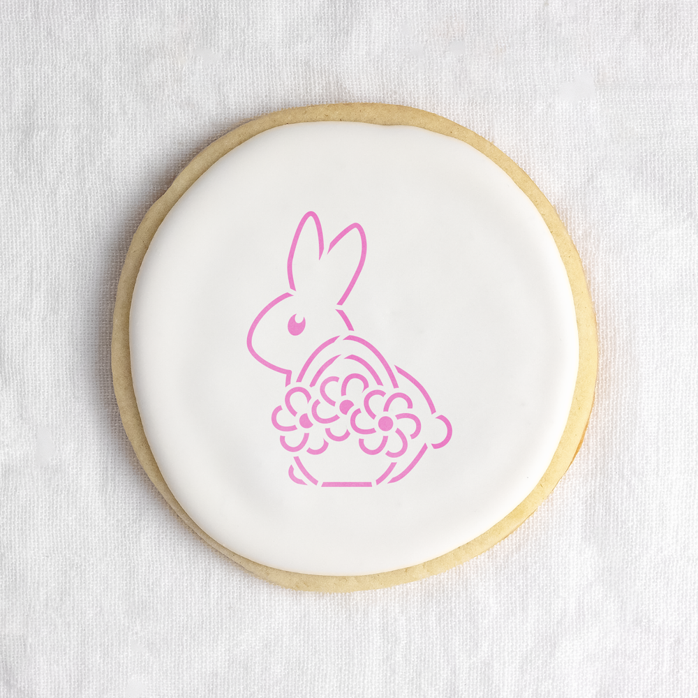 Easter Rabbit Cookie Stencil - Durable & Reusable Mylar Stencils