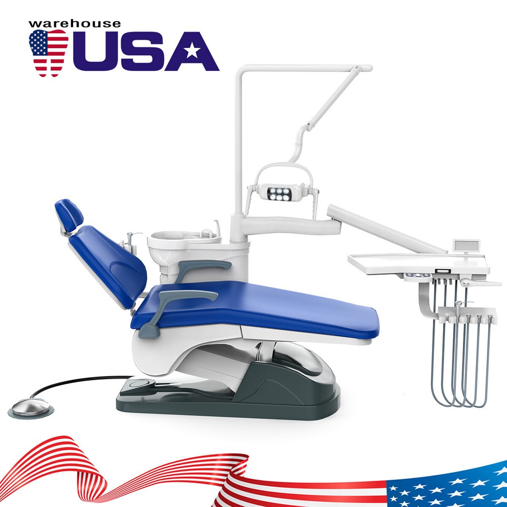 Dental Unit Chair Hard Leather Computer Controlled/Delivery Unit &4H Compressor