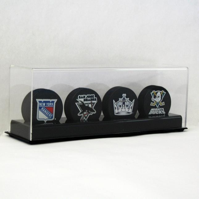 DELUXE FOUR HOCKEY PUCK DISPLAY