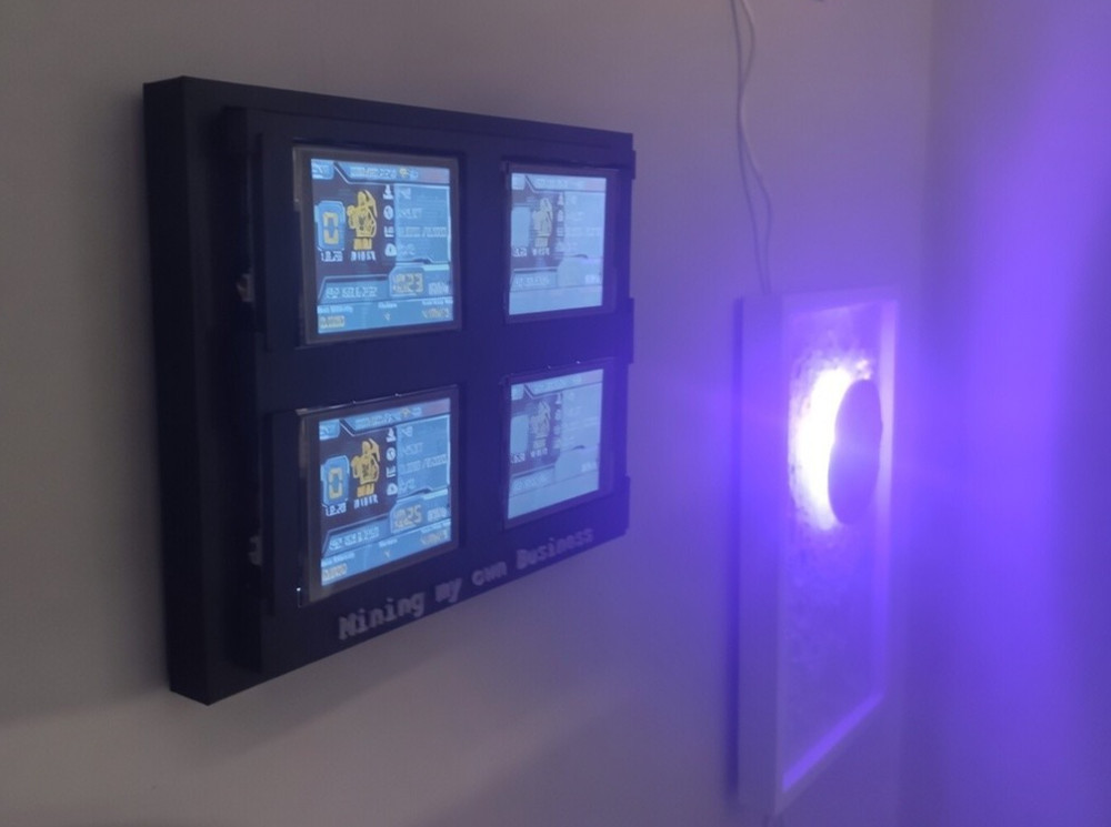 NM Nerd Miner Crypto Mining Rig - 4 x 1060 kh/s Wall Mountable - Mining Rig