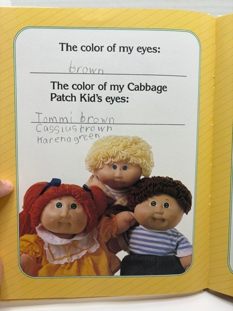 Vintage My CABBAGE PATCH KID and Me Keepsake Journal--Pre Owned