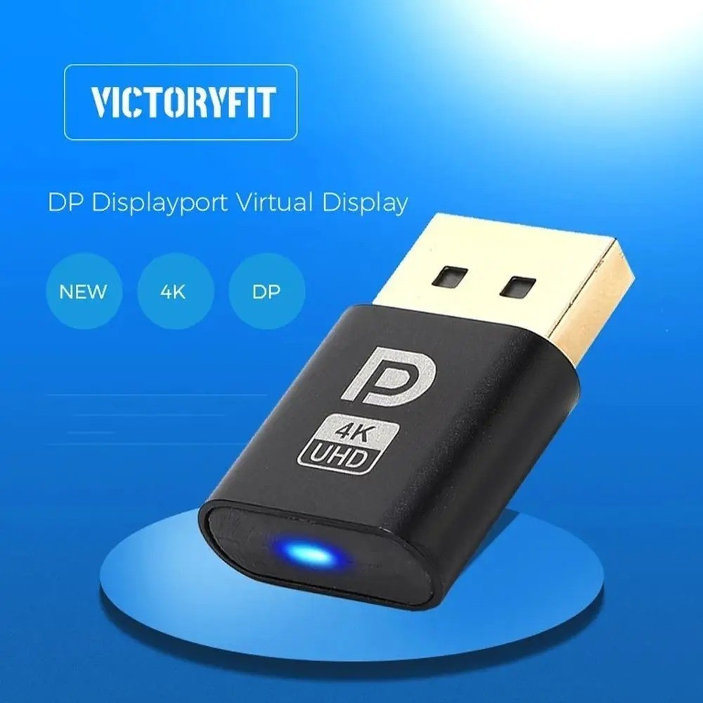 1PC 4K DP DisplayPort Dummy Plug – Virtual Display Adapter for PC Graphics Card