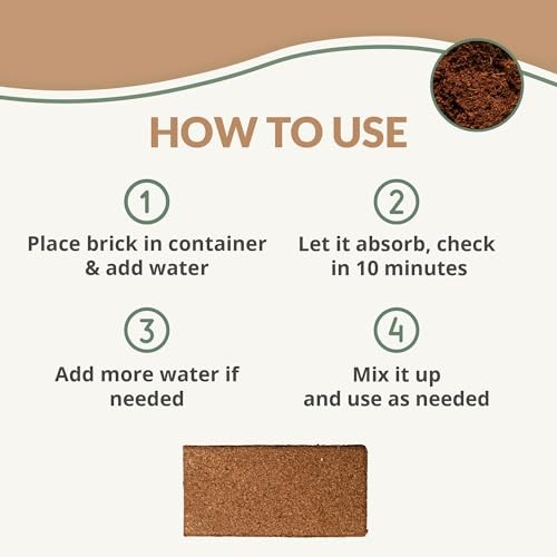 Coco Coir 650gm Bricks (5-Pack) - Organic Coco Coir Coco Coir 650gm (5 Bricks)