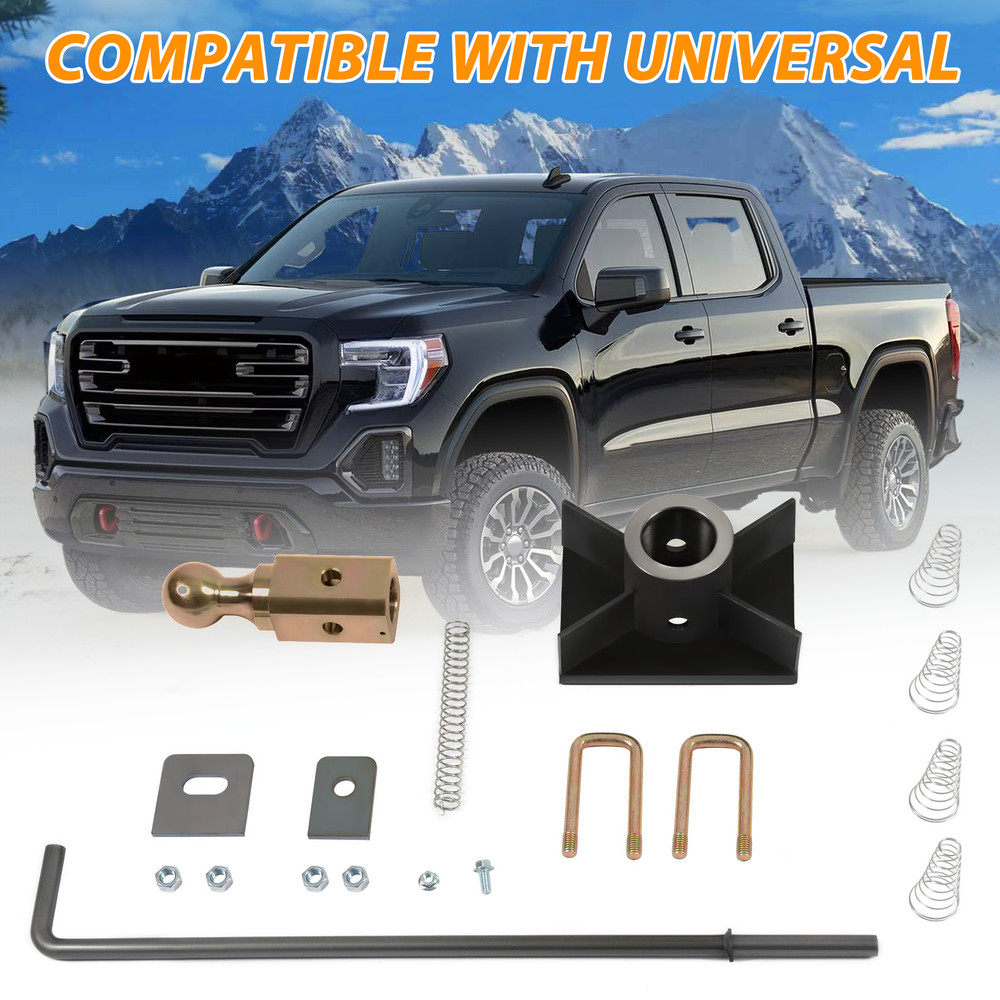 Universal Flatbed Gooseneck Trailer Hitch Hook Flatbed Kit w/ Ball Nut Spring
