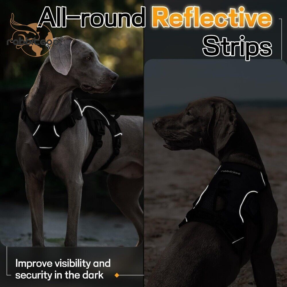 rabbitgoo Escape Proof Dog Harness Full Body Reflective Adjustable No Pull Vest