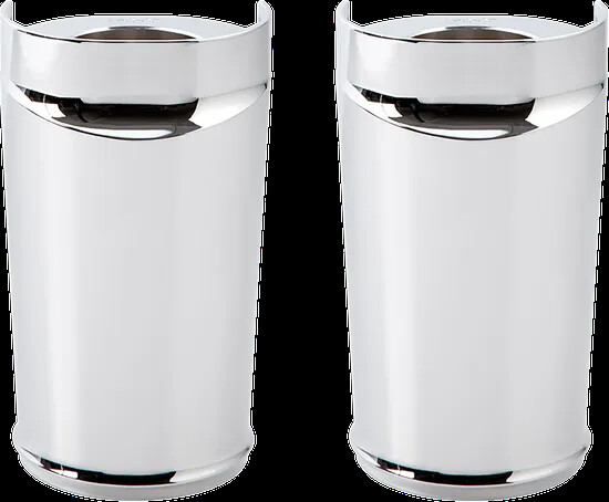 AN Al Fork Boot Covers Pair Smooth Chrome Harley Electra Glide 14-22