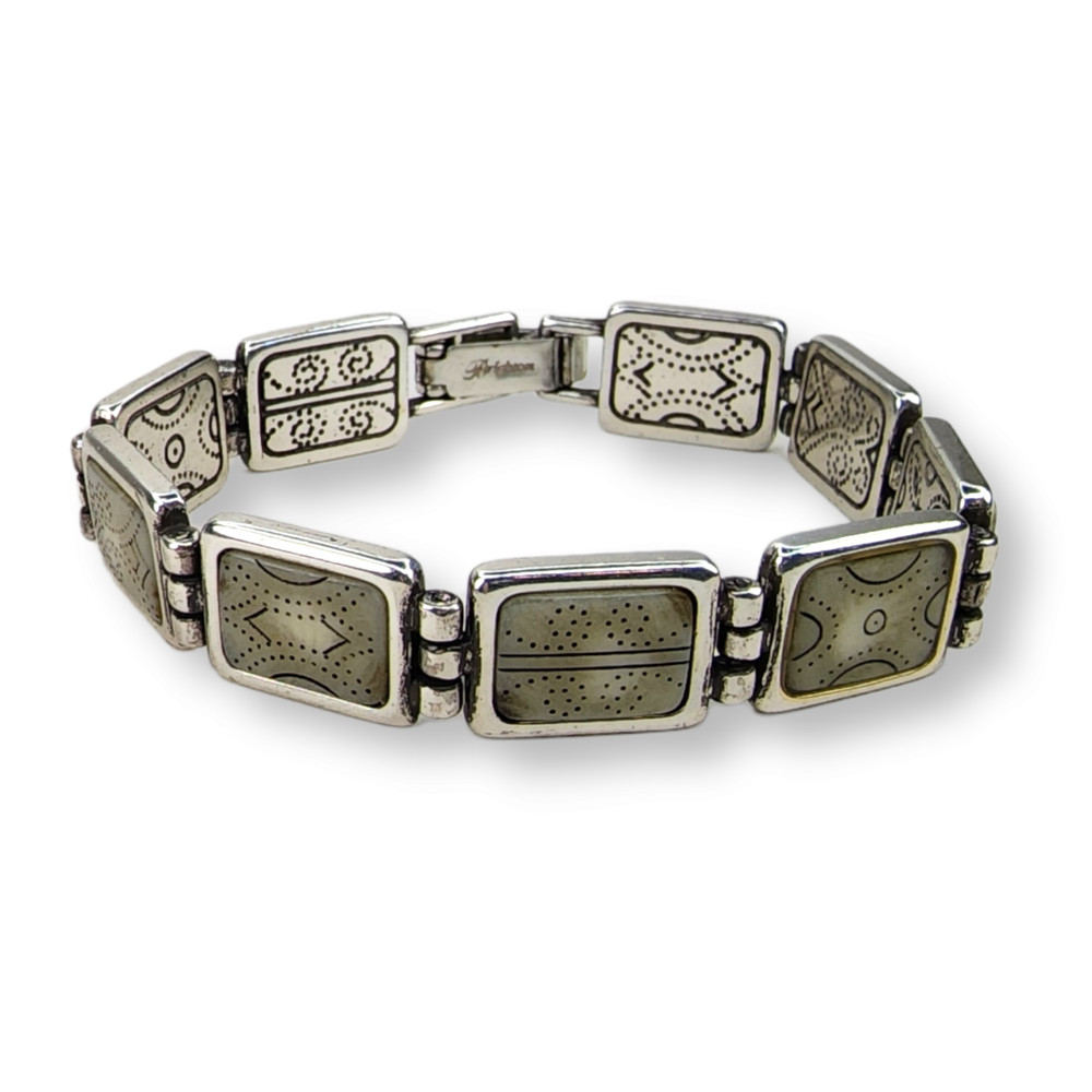 Brighton Silver Tone Link Bracelet 7.75 Inches Long