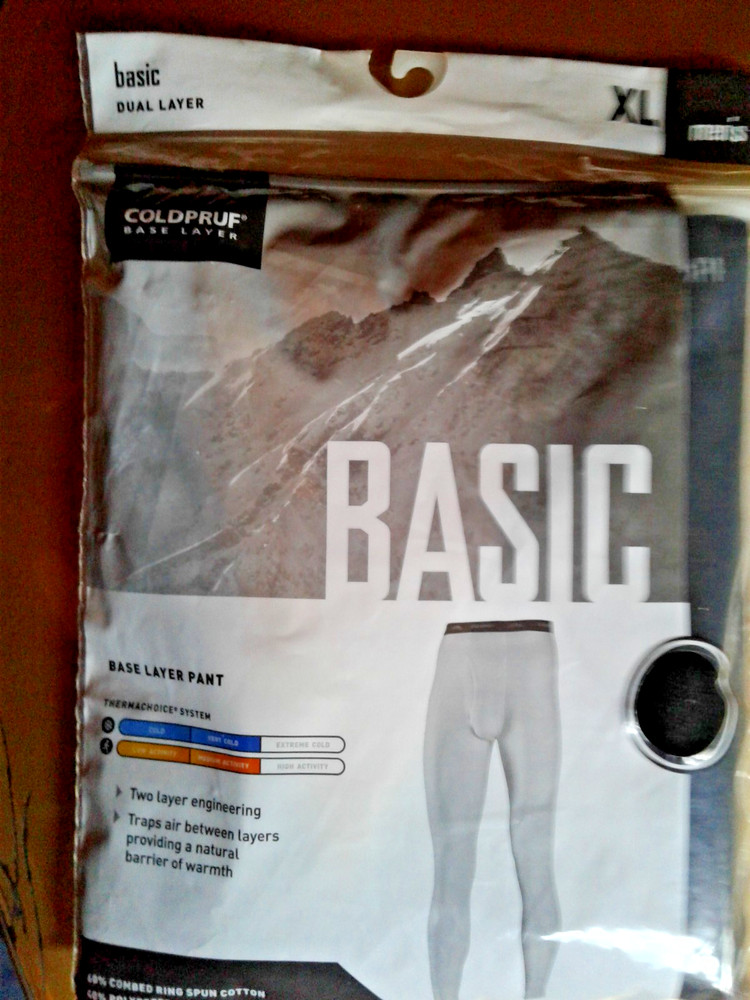 Coldpruf Platinum Men's Base Layer Pants - Black, Size XL