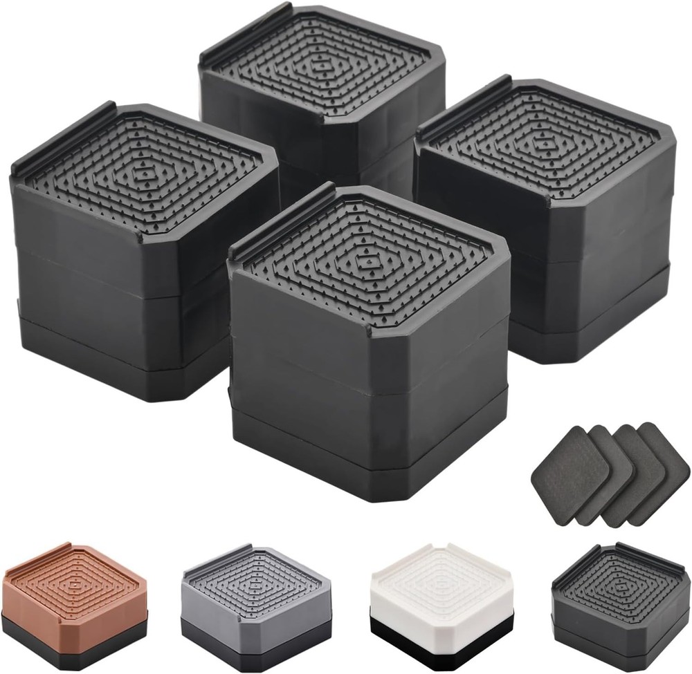 Furniture Risers - Stackable Bed Elevators Support 4000 lbs for Home