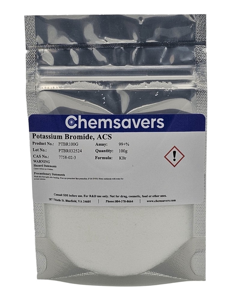 Potassium Bromide, ACS, 99+%, 100g