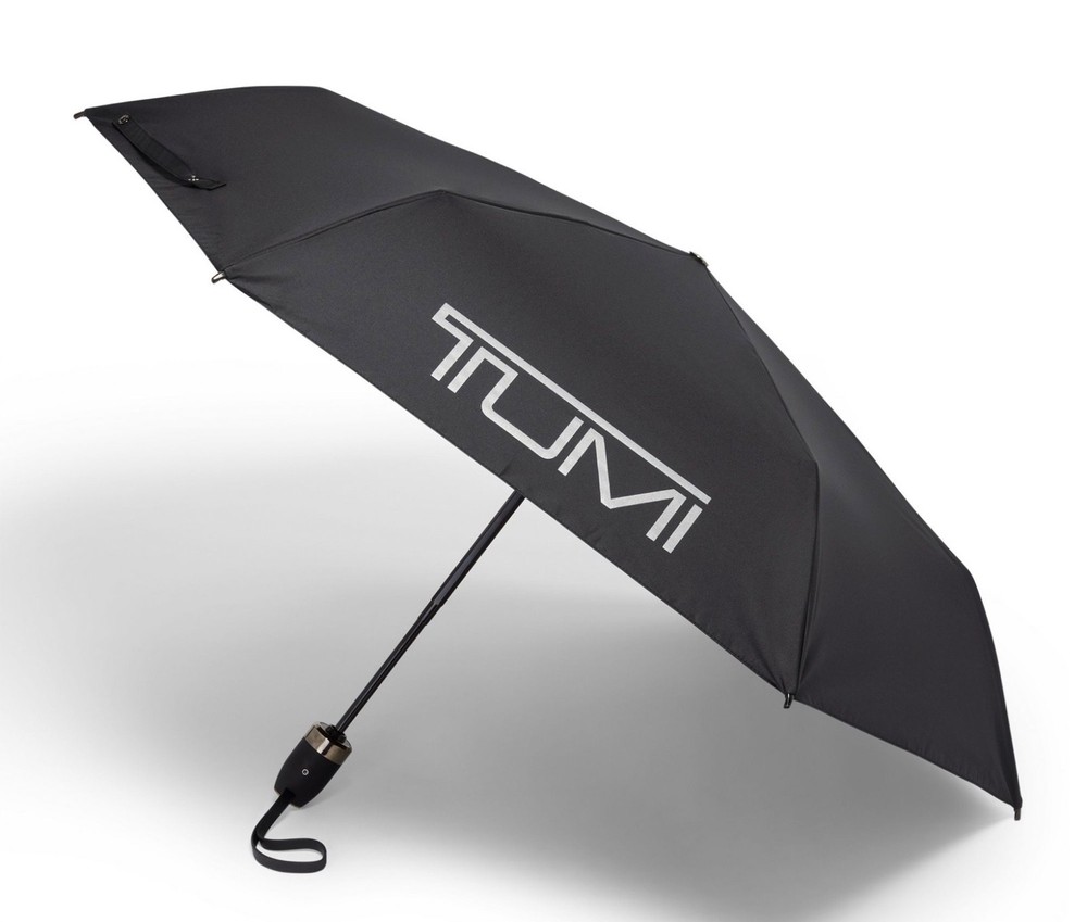 NEW TUMI 36.0” Medium LOGO Auto Automatic Open Close Umbrella - BLACK