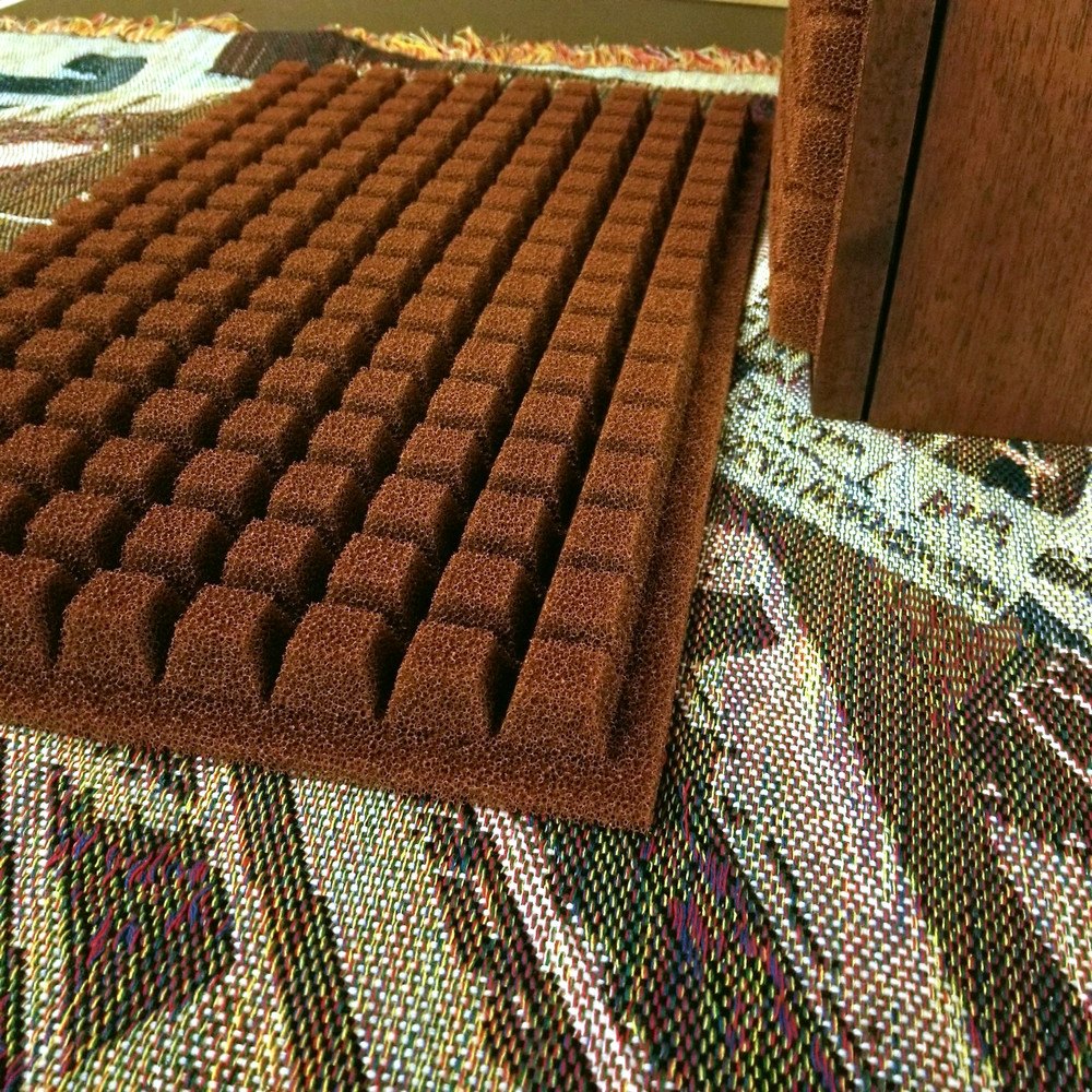 Subtle Rust..Foam speaker grille inserts.. Pair.. Vintage JBL L-100 Century