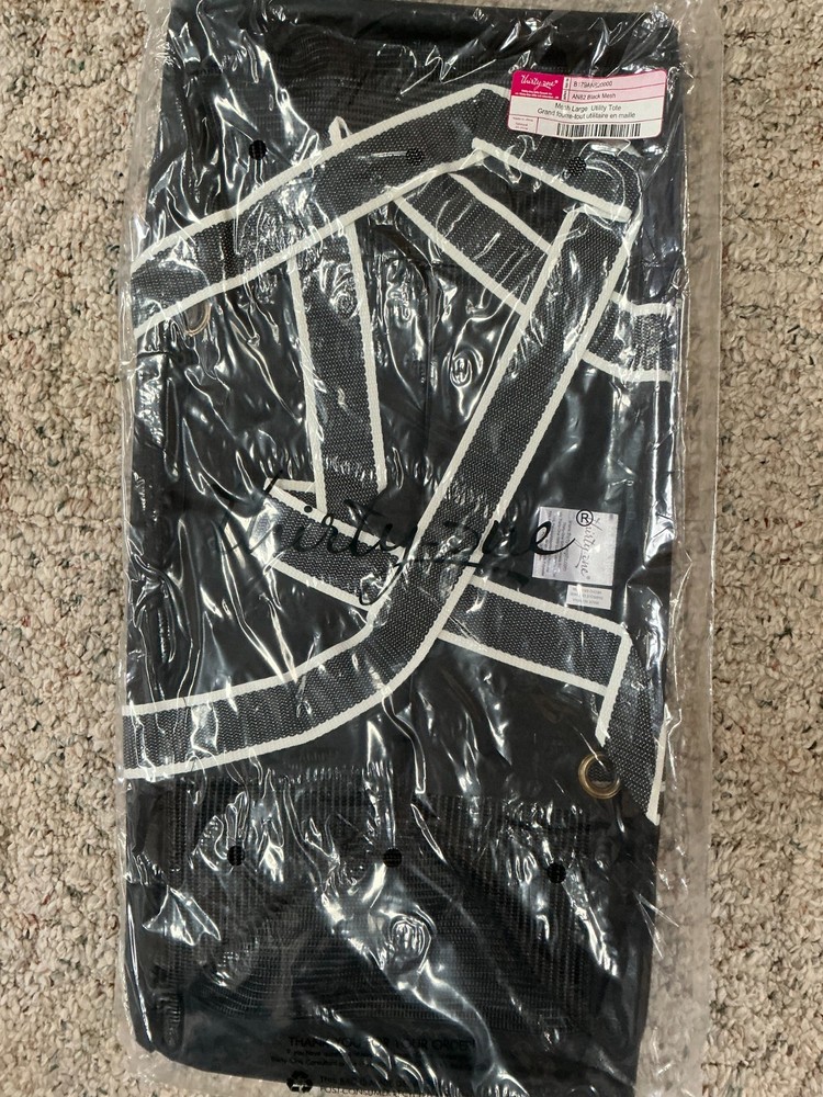 Thirty One MESH Large Utility Tote in Black Mesh