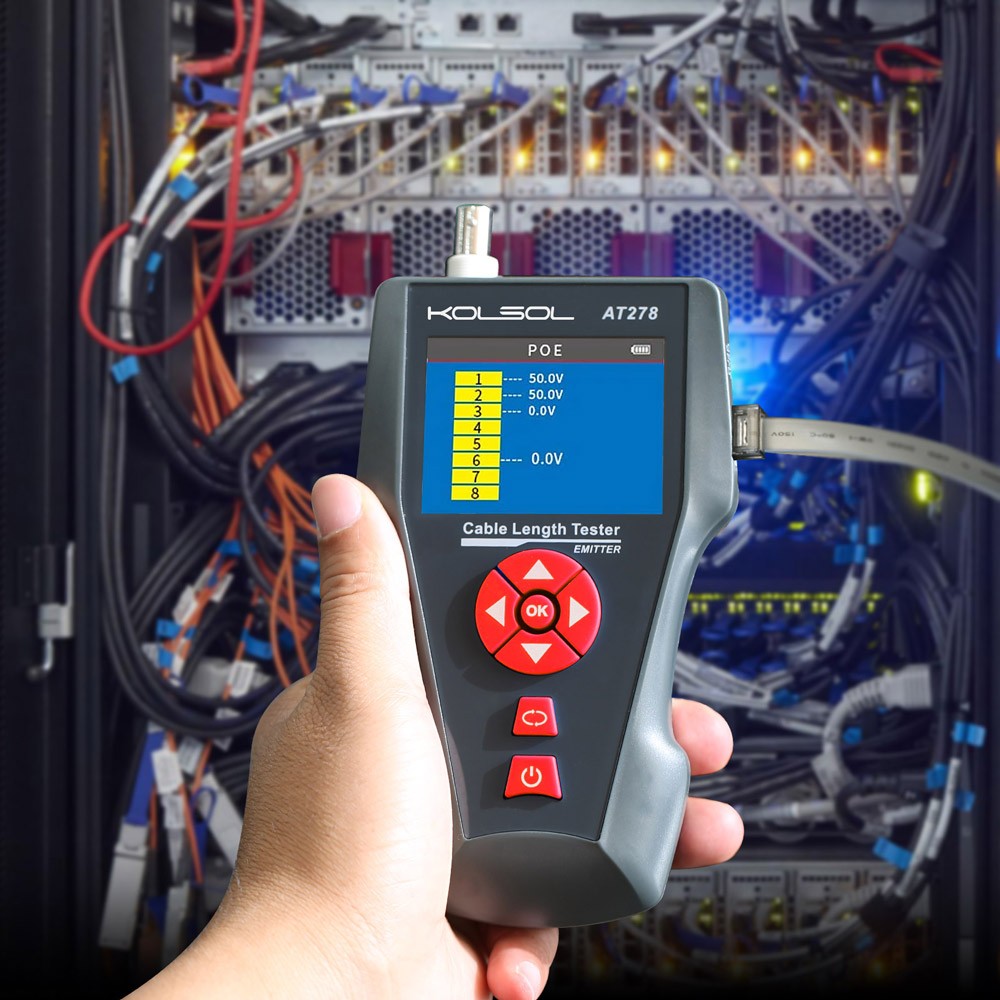 Network Cable Tester Multi-functional LCD Tracker For RJ45, RJ11, BNC NF-8601W