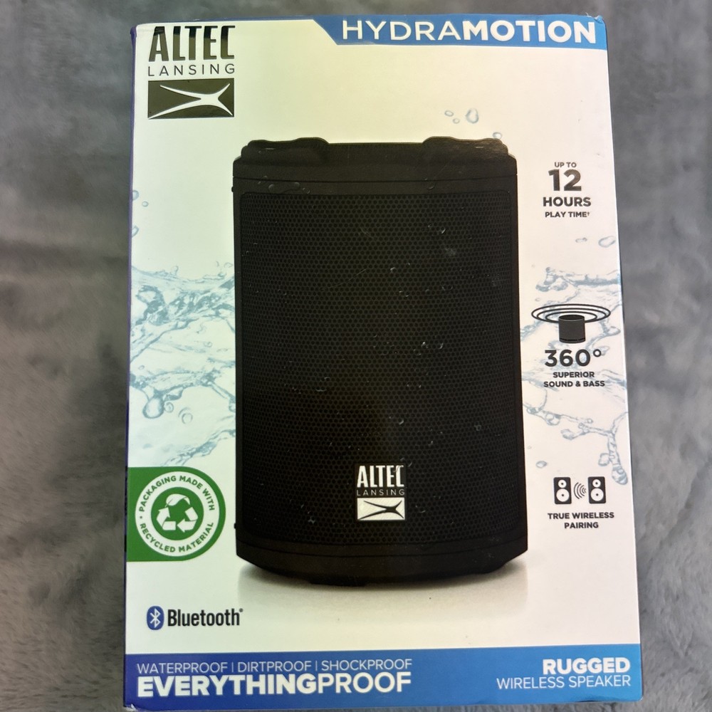 Altec Lansing - HydraMotion Wireless Bluetooth Speaker- LED & Strobe Light