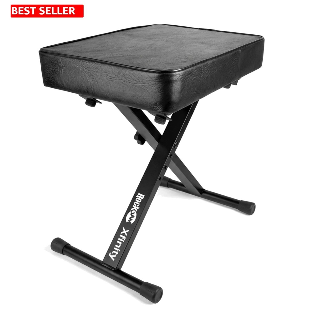 Adjustable Padded Keyboard Bench or Piano Stool with Lessons.