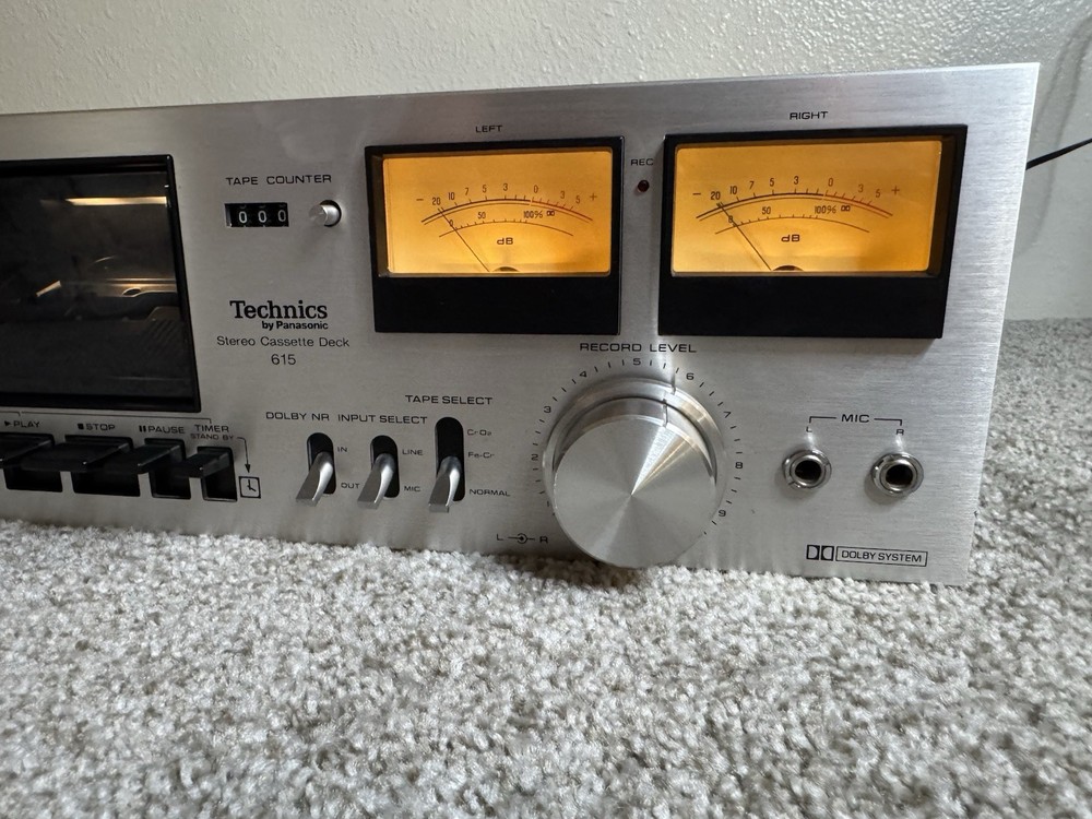 Technics RS-615US Cassette Deck – Vintage — Cleaned & Serviced — Excellent