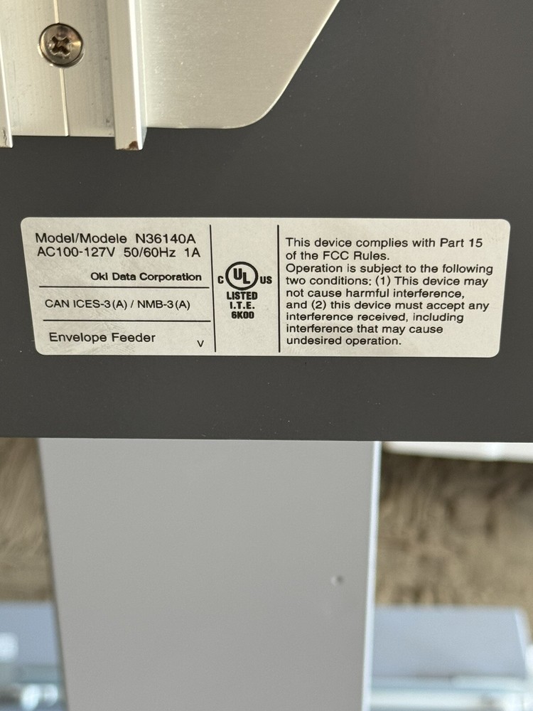 OKI C931e Full Color Envelope Printer N36100A N36110A N36140A