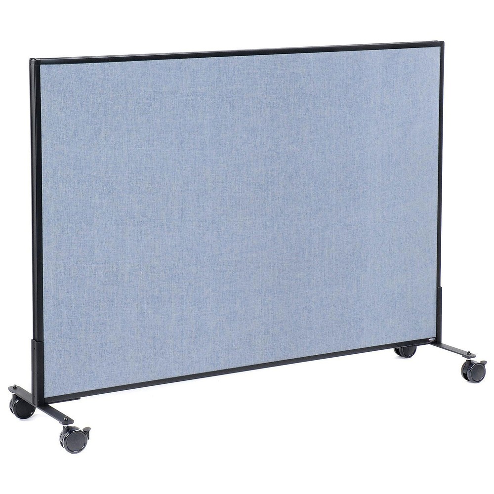 60-1/4"W x 45"H Mobile Office Partition Panel Blue