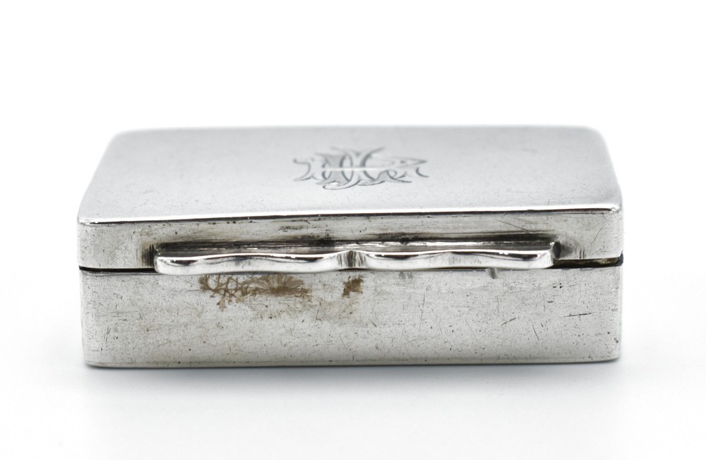 Antique Solid Silver Snuff Box Pill Pot 1920 Robert Chandler