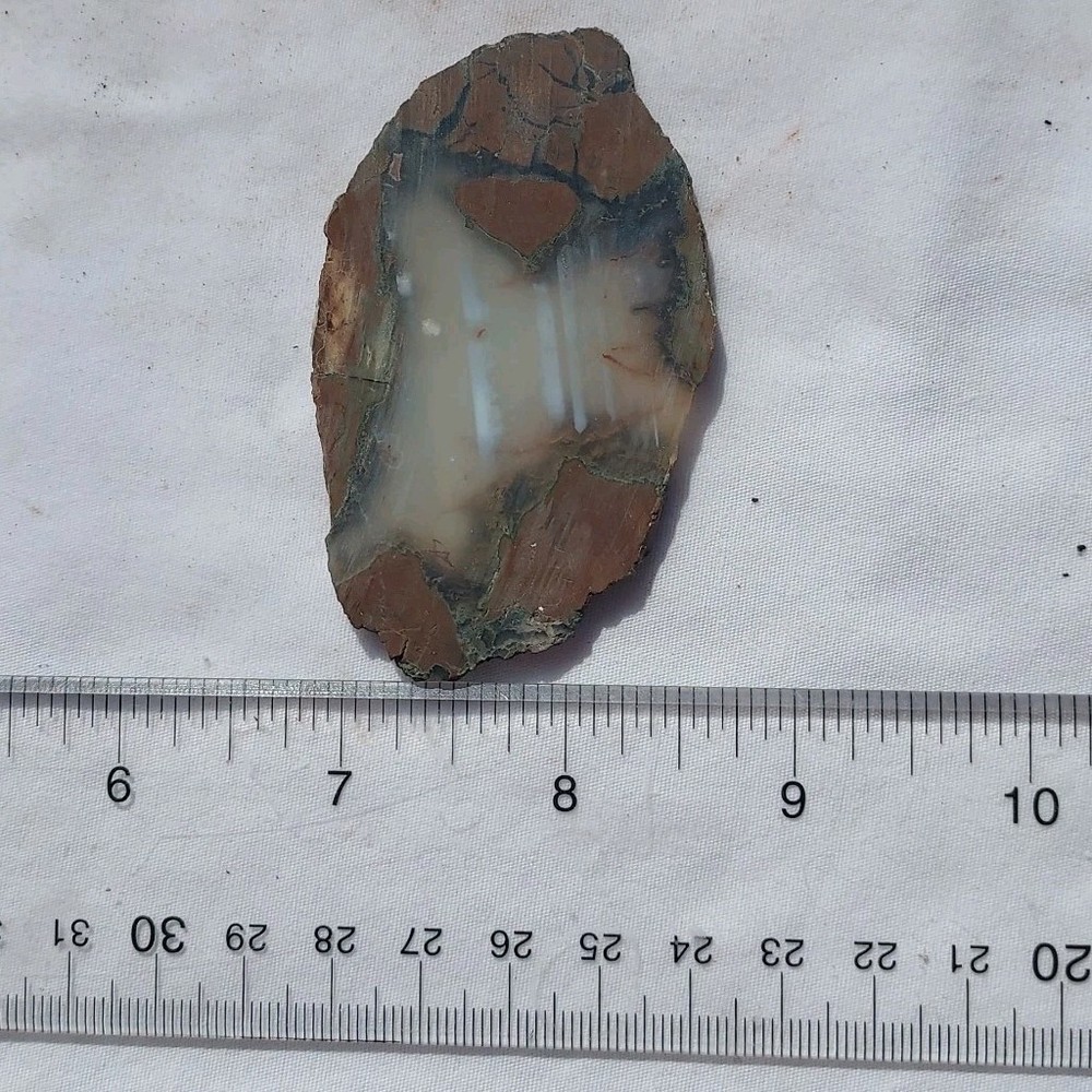 THUNDER EGG / GEODE SLICE ~ 25 grams / rough agate jasper mineral rock cab