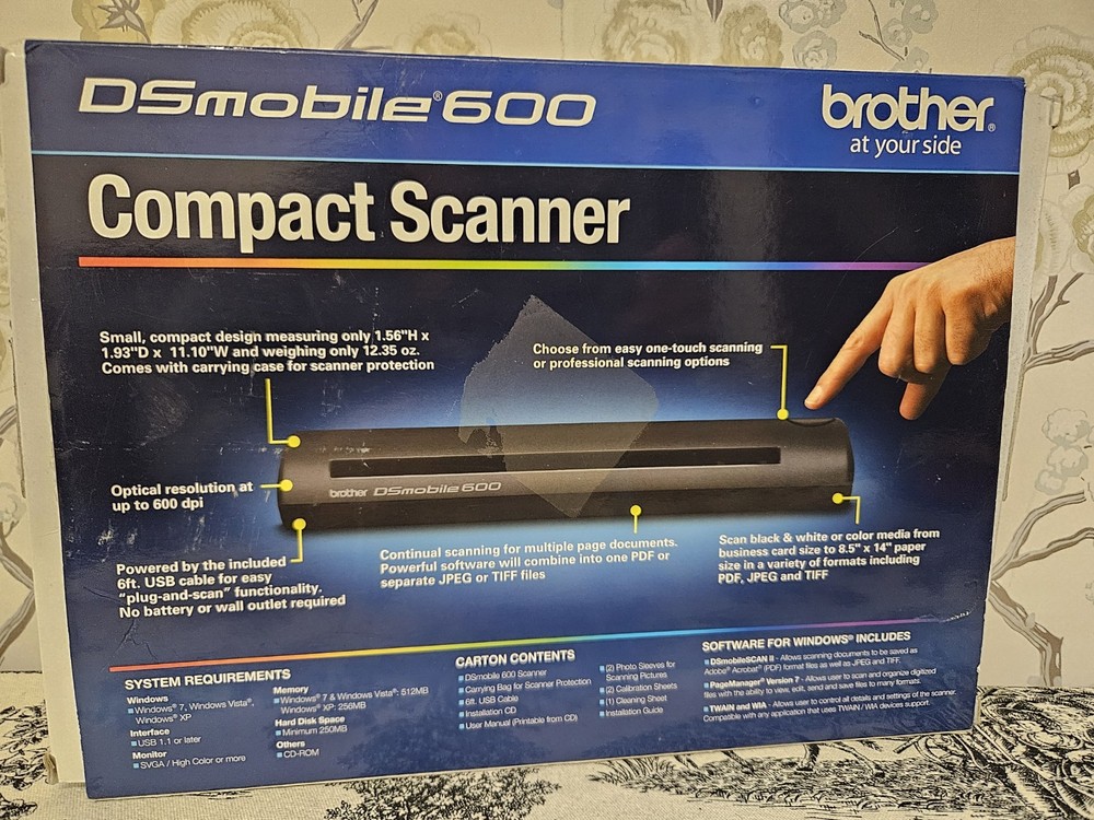 Brother DSMobile DS-620 Mobile Portable Document Scanner Open Box-New