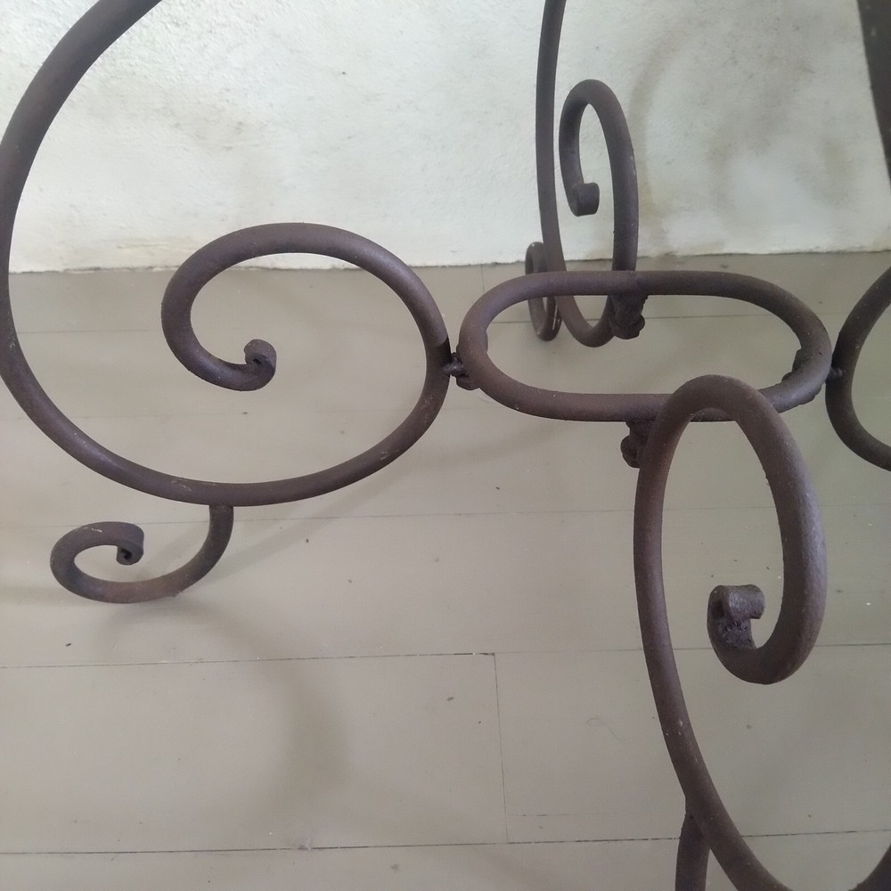 French wrought iron garden table