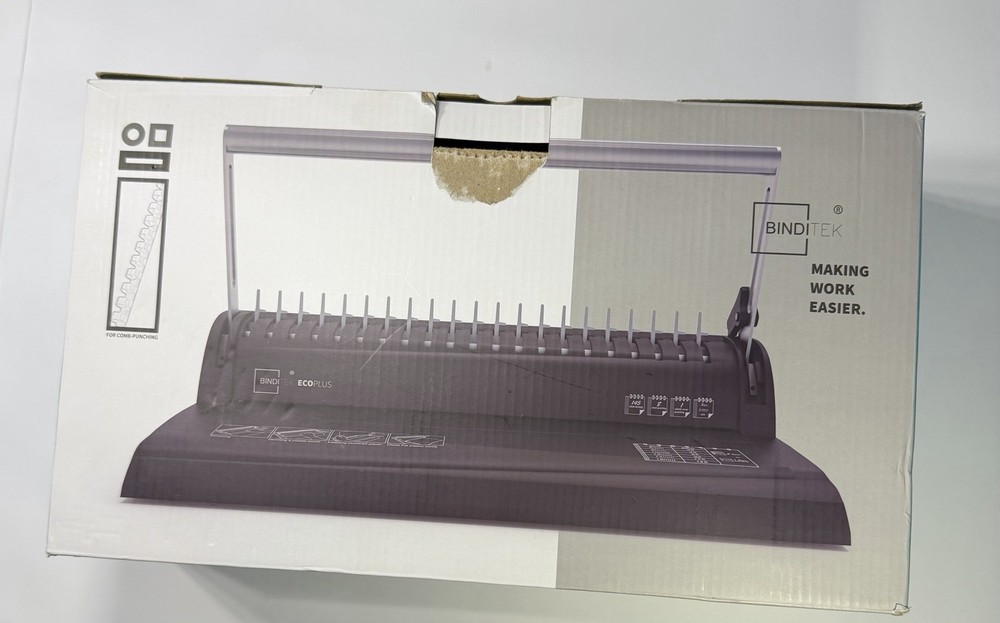 Binditek ECOPLUS Manual Comb Binding Machine Open Box