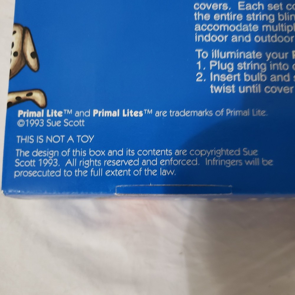 1993 Primal Lite HOT SPOTS Dalmations & Fire Hydrants Blow Mold String Lights