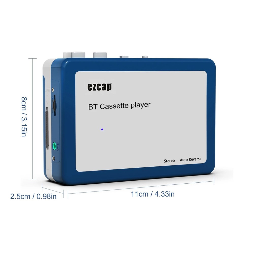 Bluetooth Cassette Player, Tape Bluetooth Output to Headphone/Speaker, Walkman