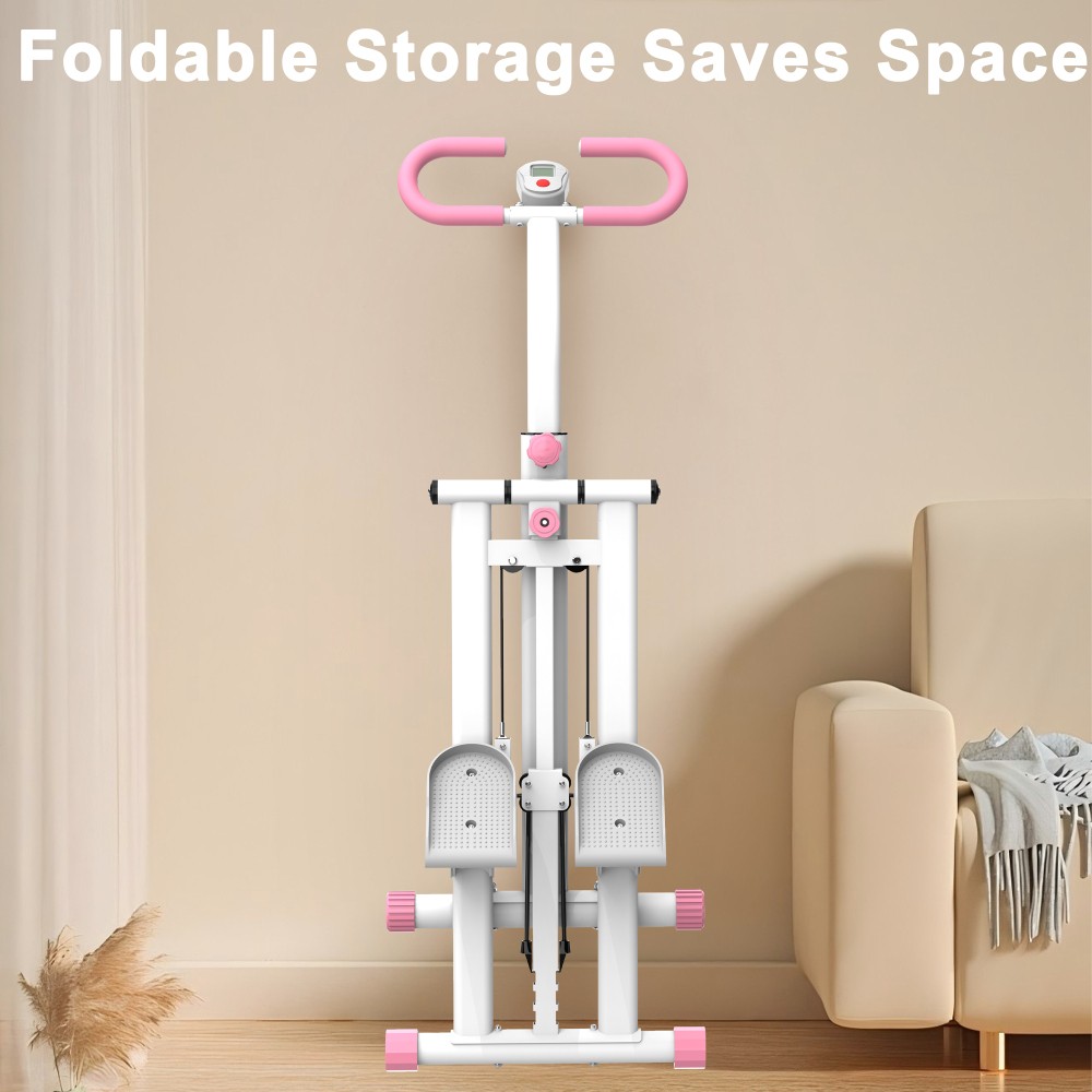 Vertical Climber Stepper- Full-Body Workout with Resistance & Adjustable Handles