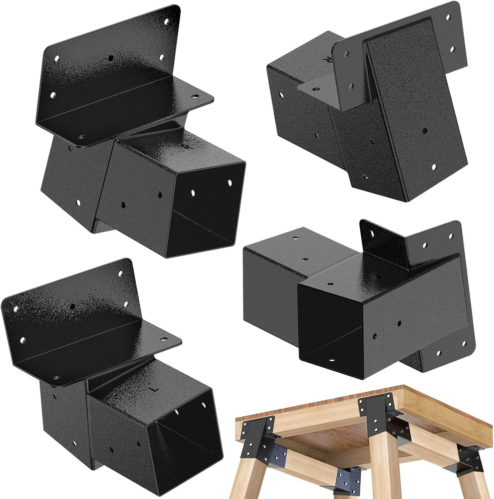4Pack 4x4 Compound Angle Brackets Heavy Duty Deer Stand Bracket Hunting Blind Br