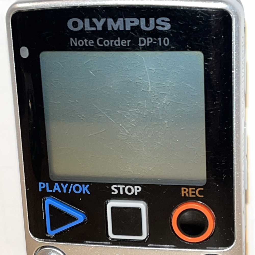 Olympus Note Corder DP-10 Compact Digital Recorder 4 Speed Playback Works