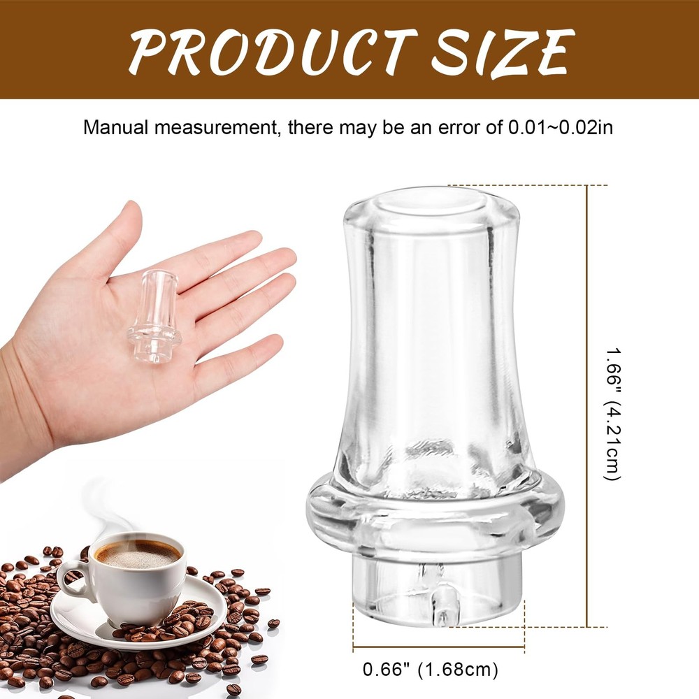 2 Pcs Coffee Percolator Plastic Top Replacement for 1.66in, Transparent