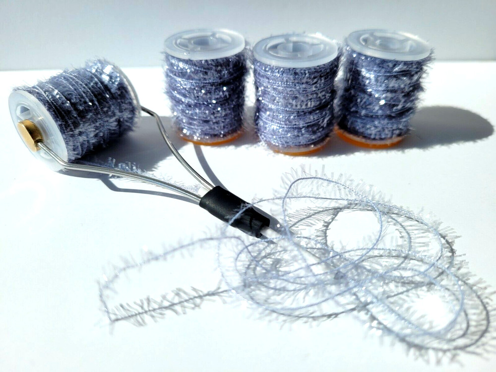 Micro Chenille - SILVER- 6M/18 ft. Premium Fly Tying Material - Chenille - New