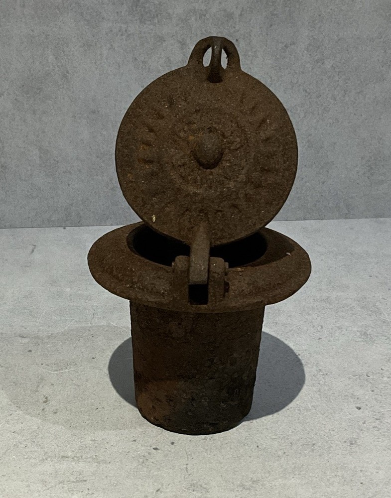 Antique Cast Iron Glue Pot Complete Primitive