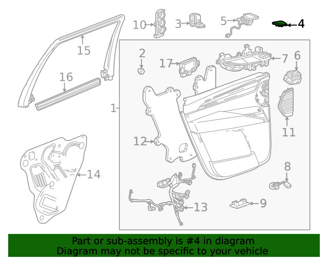 Genuine GM Door Trim Panel Cap 85000516