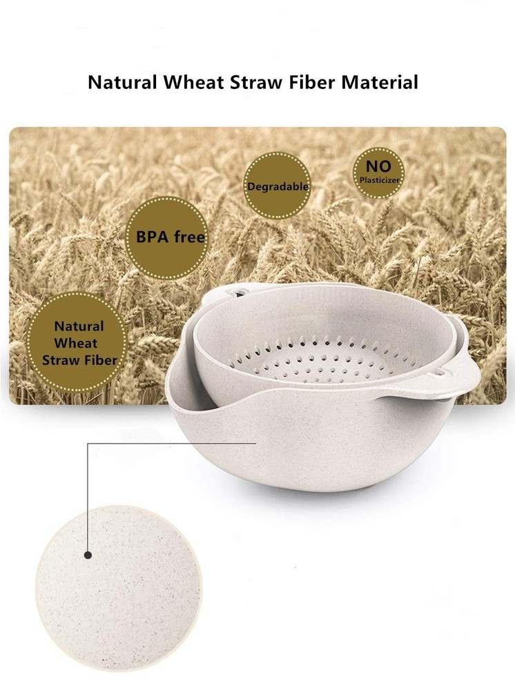 Multifunctional Kitchen Rolling Colander, Double Layer Swivel Drainer 2 in 1 ...