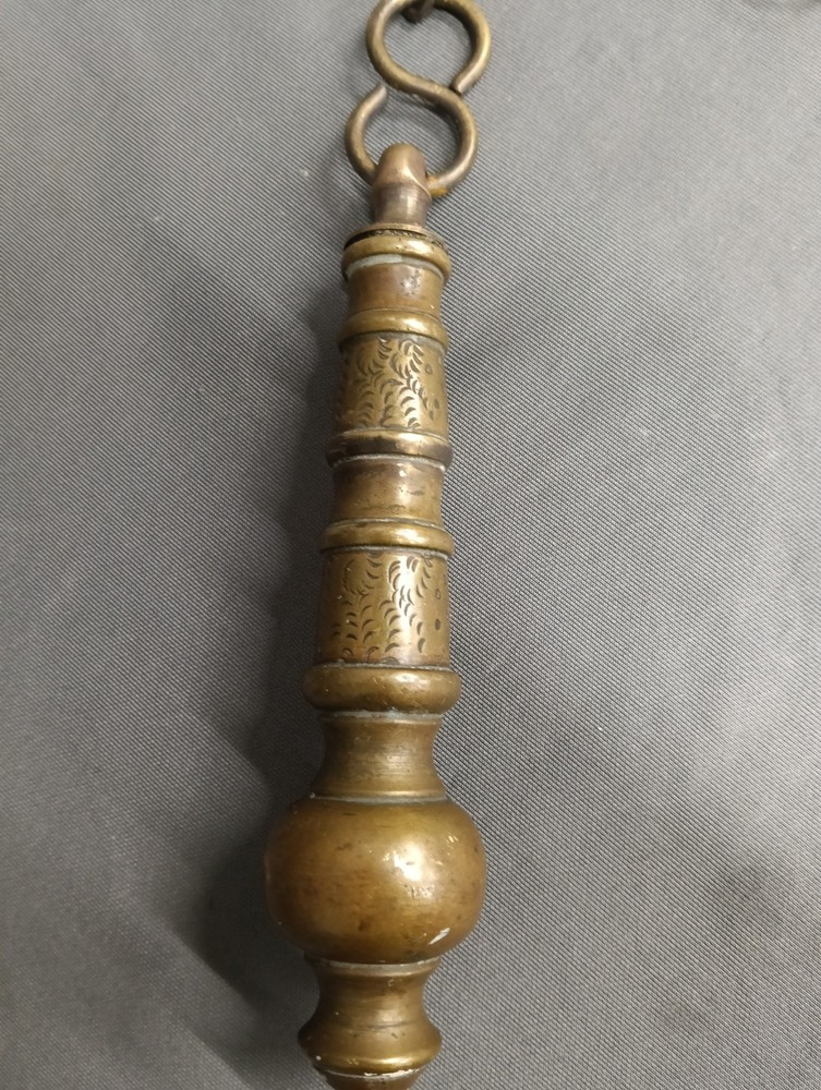 BRASS HIGH LEVEL CISTERN LOO PULL / TOILET PULL, CHUNKY BRASS CHAIN