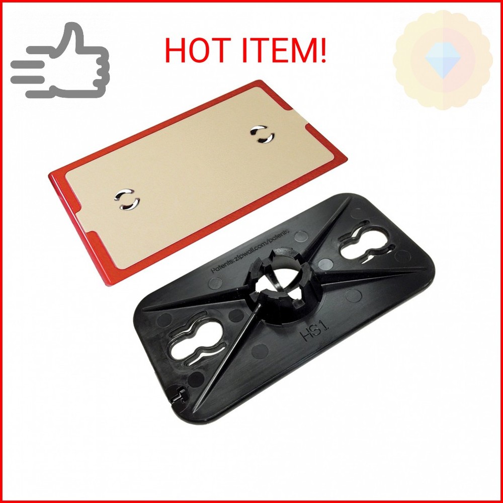 ZipWall Head, Non-Skid Plate, TPH1,Black, Red