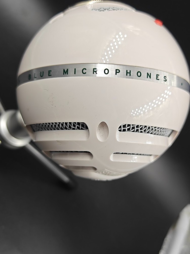 Blue Snowball Ice Microphone - White Used, Working