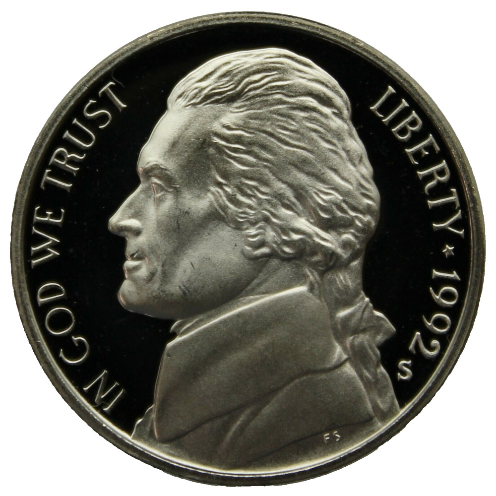 1992-S Proof Jefferson Nickel