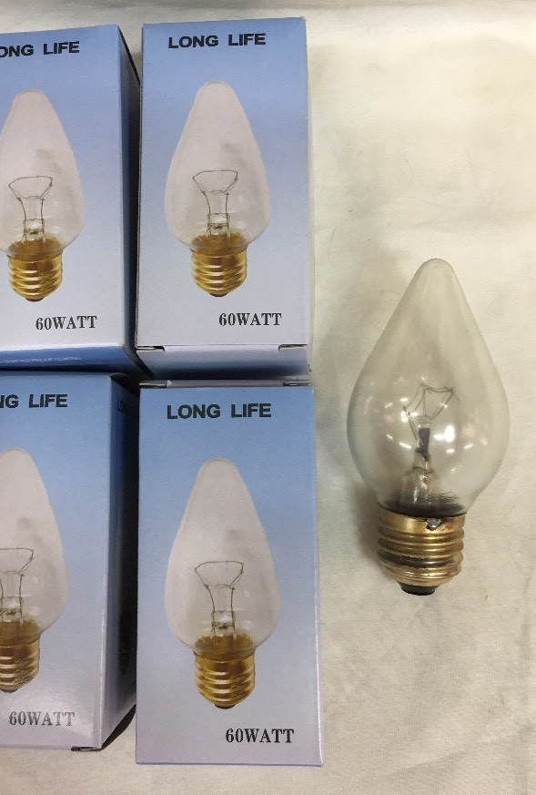 60C15-240V 60 Watt C15 240V Tuff Skin Food Heat Lamp PFA-60C15CL240V 4-pcs